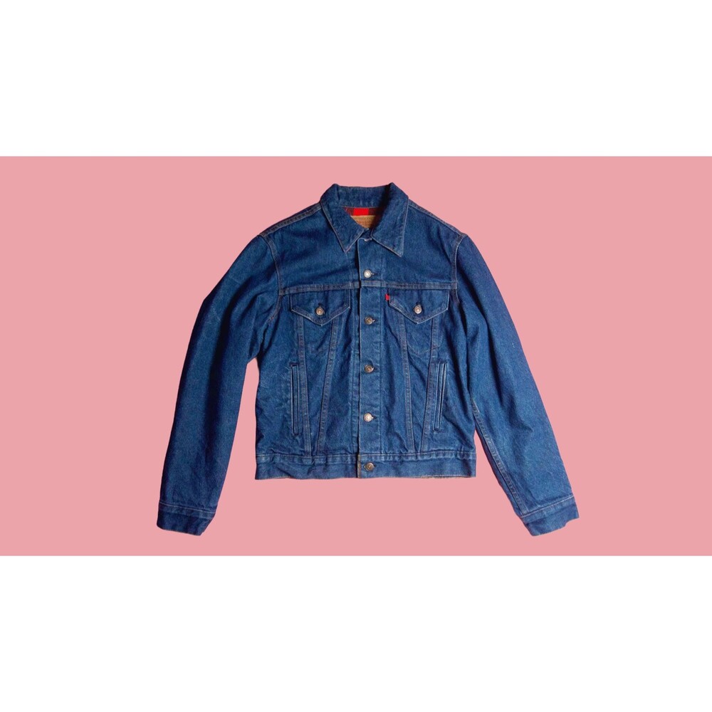 1980s LEVIS Levi Strauss & CO. FLANNEL Lined TYPE 3 Trucker Jacket. S-M. AS IS
